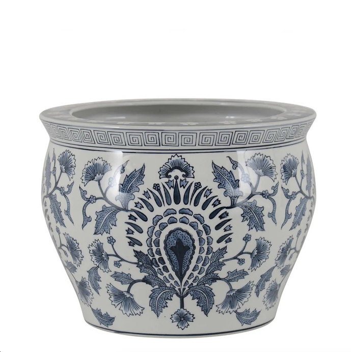 Peacock Porcelain Planter