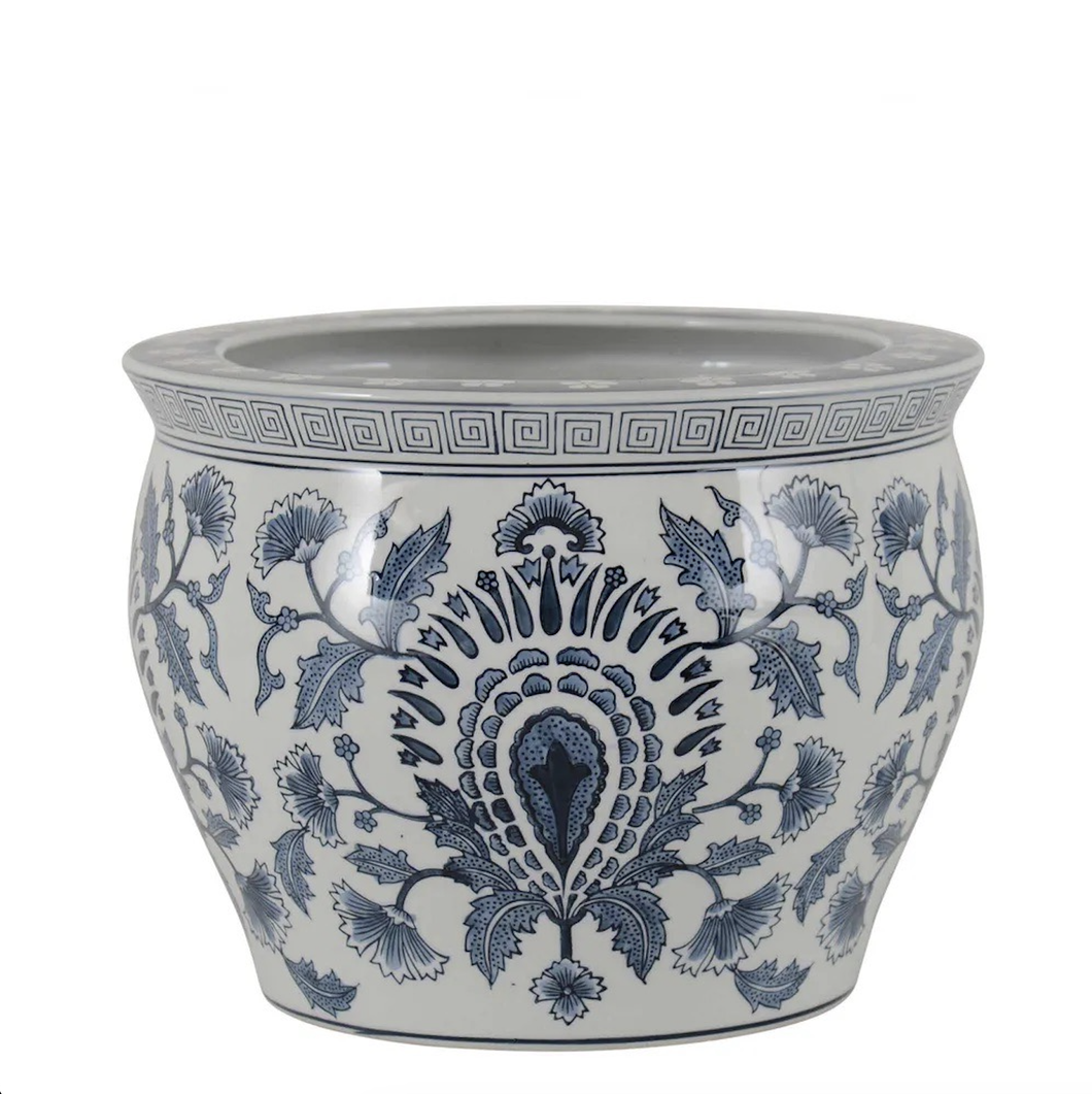 Peacock Porcelain Planter