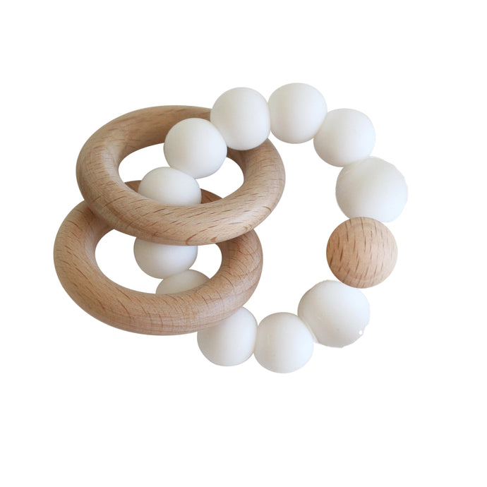 Beechwood Teether Rings Set | Milk