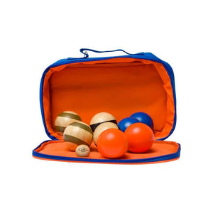 Wooden Bocce Ball Set w Carry Bag