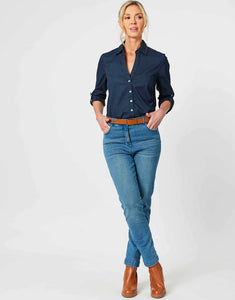 Emma Rib Detail Shirt | Midnight