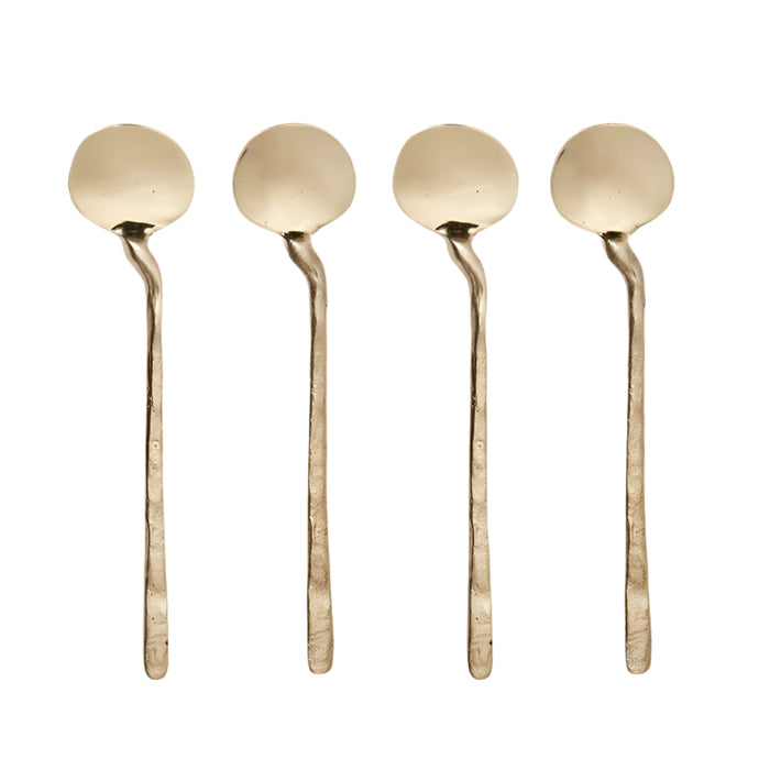 Dante Brass Condiment Spoon - Set of 4
