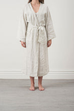 Load image into Gallery viewer, Linen Robe | Pinstripe