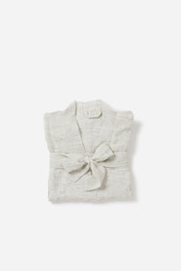 Linen Robe | Pinstripe