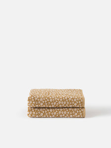 Forget Me Not Cotton Hand Towel | Citron/Nougat