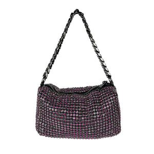 Robbie Crystal Loaf Bag | Fuchsia