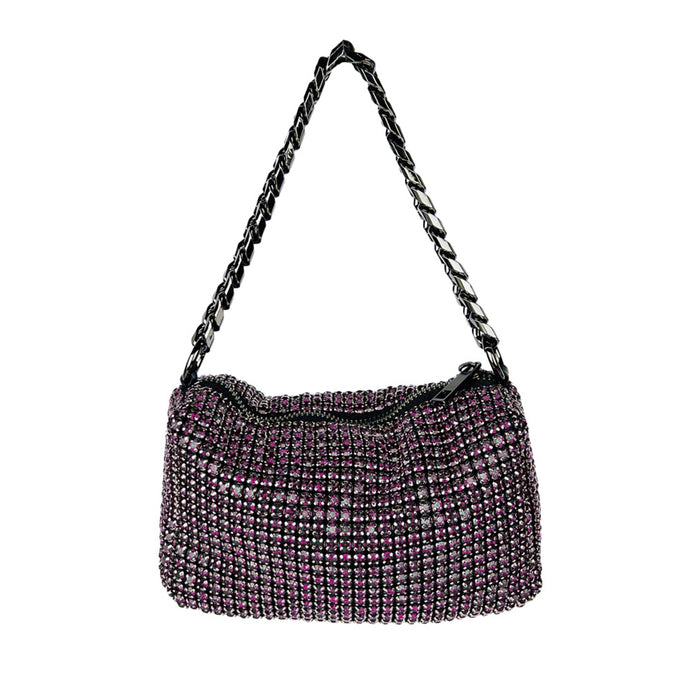 Robbie Crystal Loaf Bag | Fuchsia